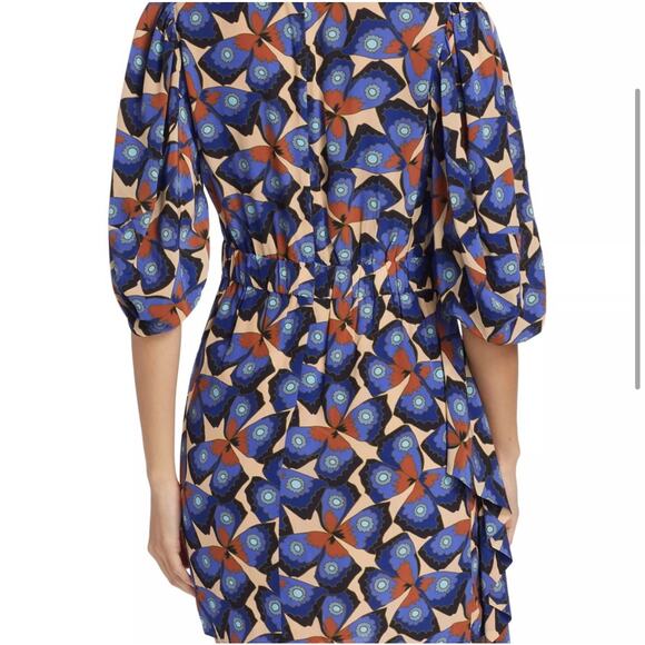 Rhode Pia Butterfly Print Short Sleeve  Mini Dress Size 2 - Picture 4 of 10